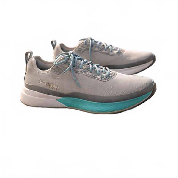 NEW COLUMBIA men's low drag pfg boat shoe in dove blue chill